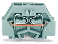 Space-saving, 2-conductor end terminal block; without push-buttons; without protruding snap-in mounting foot; for terminal strips with snap-in mounting feet; can be commoned with adjacent jumpers and staggered jumpers; CAGE CLAMP; 1,50 mm; orange
