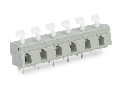 PCB terminal block; push-button; 2.5 mm; Pin spacing 10/10.16 mm; 4-pole; CAGE CLAMP; commoning option; 2,50 mm; gray