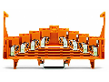 4-level same potential terminal block; for 35 x 15 mounting rail; 1,50 mm; orange