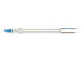 pre-assembled connecting cable; Eca; Socket/open-ended; 2-pole; Cod. I; H05Z1Z1-F 2 x 1,50 mm; 2 m; 1,50 mm; blue