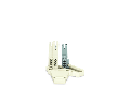 Female connector; with strain relief plate; 6-pole; white/gray