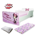 Pachet Promo Pat Fete 2-12 ani Start Minnie cu saltea 12 cm cu lana si husa impermeabila- PC-PCH-PRO-STR-MIN-80