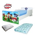 Pachet Promo Pat Copii Start Paw Patrol 2-12 ani cu saltea Norisor 160x80x12 cu lana  PC-PCH-PRO-STR-PAW-80