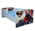 Pat de baieti personalizabil cu Super Man, saltea 160x80 si sertar incluse -  PTV1750