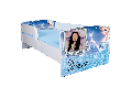 Pat fetite Elsa Frozen la comanda cu poza si nume copil cu saltea inclusa 130x60 cm si sertar ptv3276