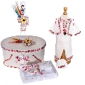 Set trusou botez popular si cutie trusou cu lumanare si costum traditional baietel Denikos C9095 NIK5468
