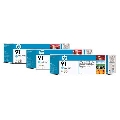 HP Cartus Cerneala HP 91 Cyan Deschis - pachet 3 unitati